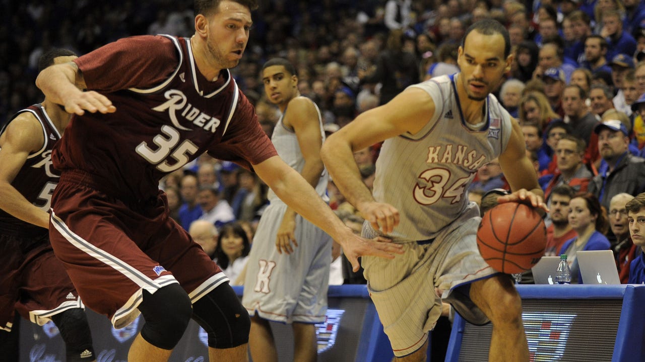 Greene, Ellis lead Kansas to 87-60 win over Rider